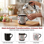 Aarenza heat-activated "Best Mom Ever" color-changing mug for Mother's Day, with a white exterior and colorful design revealed with hot liquid.