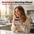 Aarenza heat-activated "Best Mom Ever" color-changing mug with pink interior, ideal for Mother's Day gift in kitchen decor.