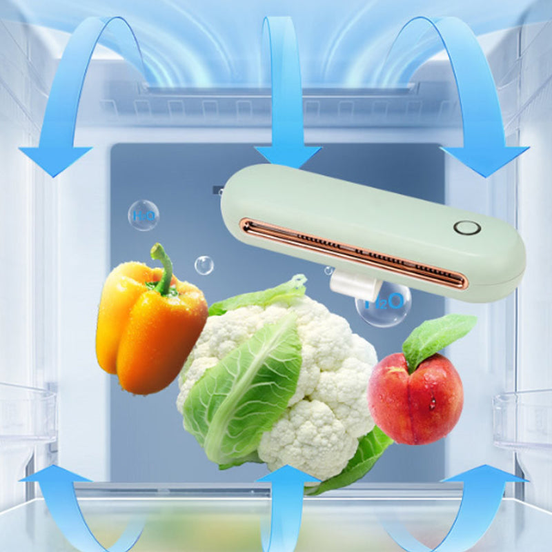 Arenzza USB rechargeable refrigerator deodorizer and sterilizer, compact kitchen device with USB port and sleek design.