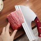 Arenzza ergonomic kitchen knife with front handle, sharp blade for cutting vegetables and meat, ideal for home cooks.