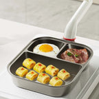 Aarenza 3-in-1 cup-shaped large capacity kitchen pan with sturdy handle, suitable for versatile cooking and large meal preparation.