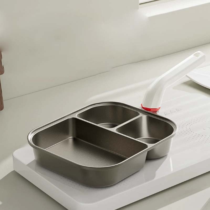 Aarenza 3-in-1 cup-shaped large capacity kitchen pan with a non-stick surface and ergonomic handle, ideal for versatile cooking.