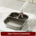 Aarenza 3-in-1 cup-shaped large capacity kitchen pan with a handle, suitable for cooking a variety of dishes.
