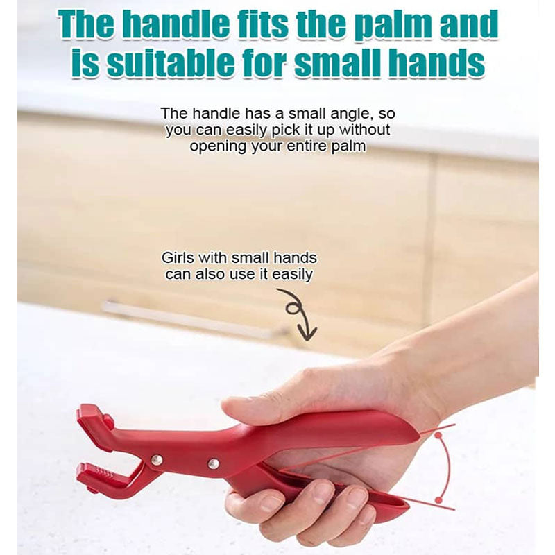 Arenzza multi-purpose anti-scald bowl holder clip in kitchen, designed to prevent burns and hold bowls securely during cooking.
