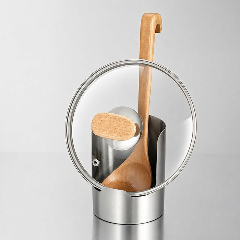 Arenzza multi-functional kitchen utensil holder with multiple compartments for storing spoons, spatulas, and cooking tools.
