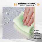 Aarenza waterproof kitchen peel and stick wallpaper backsplash with a modern geometric pattern in neutral tones.
