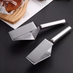 Arenzza multi-functional melon cutter for creating uniform triangular slices in the kitchen, with a stainless steel blade and ergonomic handle.