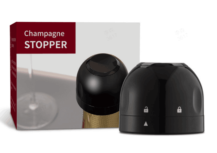 Arenzza wine, beer, and champagne stoppers sealed with silicone, kitchen essentials for preserving beverages.
