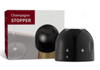 Arenzza wine, beer, and champagne stoppers with silicone seals sealing bottles in a kitchen setting.