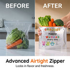 Set of 10 reusable aluminum foil sealable storage bags by Arenzza for kitchen organization and food storage.