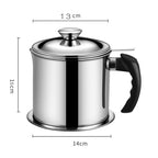 Arenzza stainless steel kitchen oil jar with a sleek, modern design and a lid for storing cooking oils.