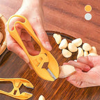 Arenzza kitchen garlic peeler device for fast, portable garlic peeling, shown in a close-up of the sleek, compact design.