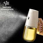 Arenzza leak-proof glass oil bottle with spray and pour spout, ideal for kitchen cooking and oil dispensing.
