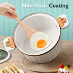 Arenzza multifunctional non-stick micro pressure cooker in a modern kitchen setting, showing the sleek compact design and lid.