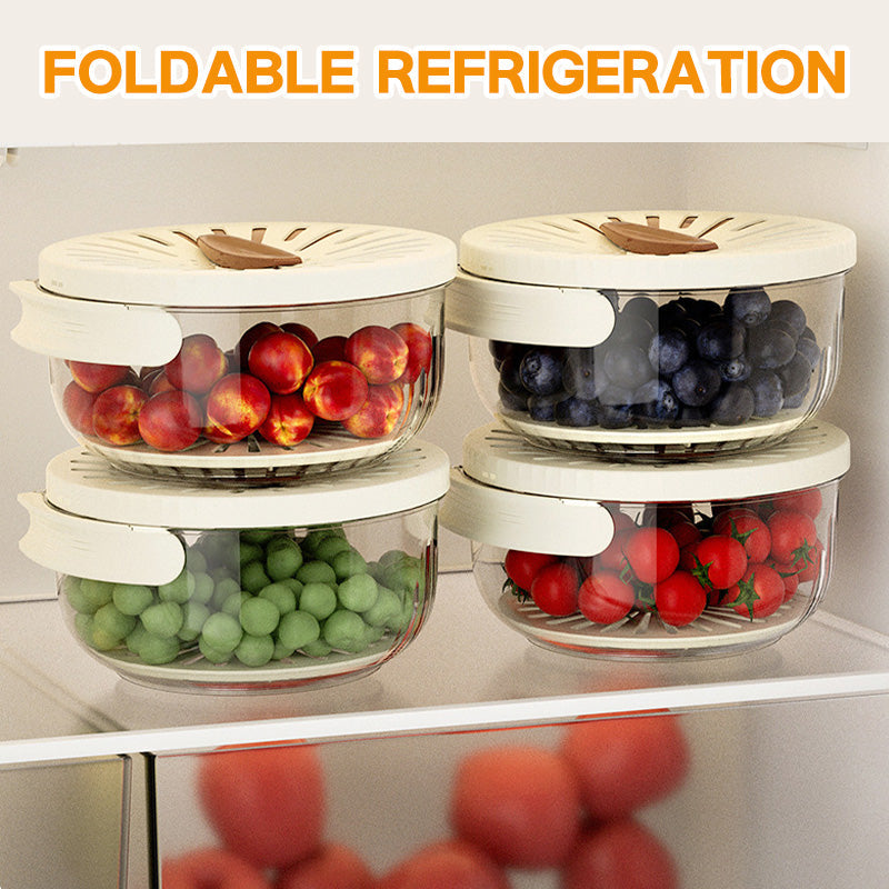 Arenzza multipurpose draining basket with lid for kitchen use, featuring a mesh design and sturdy handles for draining and storage.
