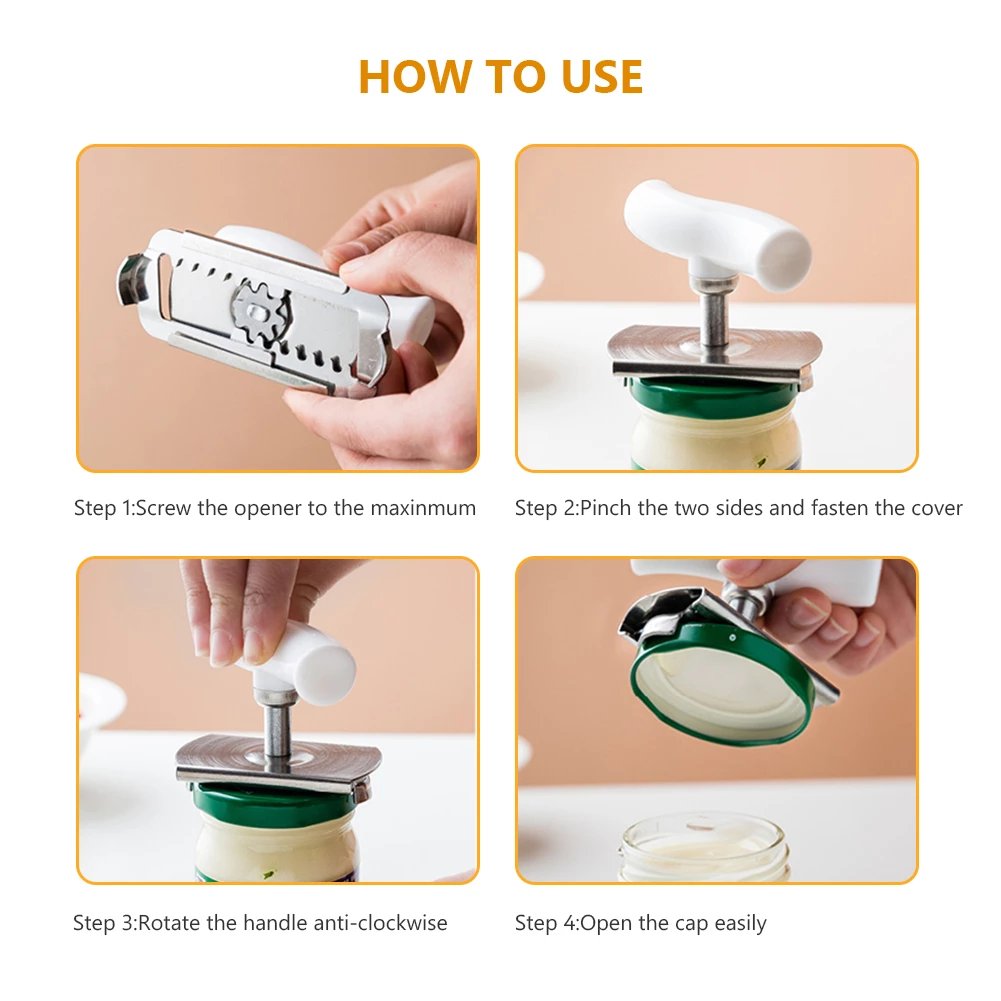 Arenzza Effortless Arthritis Jar Opener in kitchen setting, showing easy grip design for opening jars with limited hand strength.