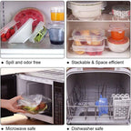 A set of six Arenzza silicone food storage lids in various sizes, shown on a kitchen countertop with fresh food.