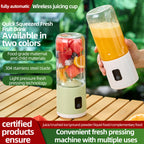 Arenzza portable wireless juicer with a 12-blade system, compact kitchen appliance for fresh juice on the go.