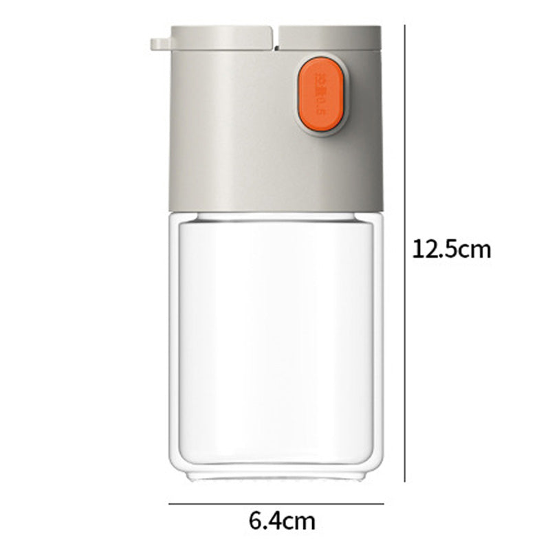 Arenzza multifunctional salt and seasoning dispenser in a kitchen, featuring a sleek design for precise seasoning control