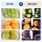 Aarenza portable automatic electric fruit peeler in a kitchen setting, showing its compact design and peeling mechanism.