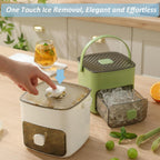 Arenzza ice cube maker with storage container, compact kitchen device for making and storing ice cubes.