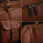Arenzza 3-in-1 convertible duffle bag with adjustable straps and multiple compartments, shown in black with sleek, versatile design.