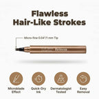 Arenzza waterproof microblading eyebrow pen with a sleek design, showcasing the smudge-proof 12-hour wear feature.