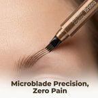 Close-up of Arenzza waterproof microblading eyebrow pen showing fine tip and smudge-proof design for 12-hour wear.