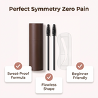 A close-up of Arenzza EasyBrow™ showing perfectly shaped, symmetrical eyebrows on a model's face.