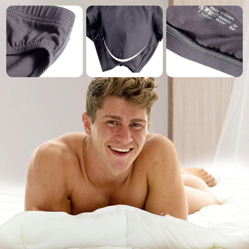 A pair of men's breathable low waist briefs in solid color from Arenzza, featuring comfortable elastic waistband and snug fit.
