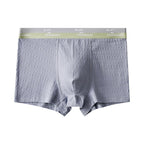 A pair of Arenzza men's boxer briefs made from breathable, antibacterial bubble cotton fabric, designed for comfort and moisture absorption.