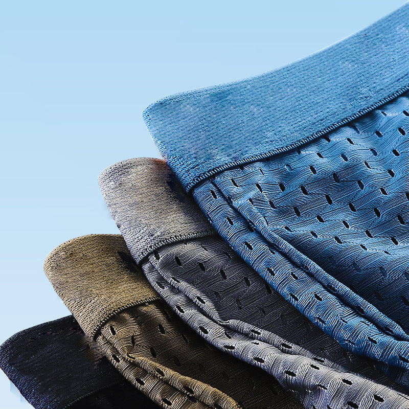 Men's breathable mesh boxer underwear by Arenzza, featuring lightweight, comfortable fabric and snug fit for everyday wear.