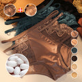 A men's Arenzza seamless ice silk lace hollow breathable briefs with a smooth, lightweight fabric and intricate lace design.