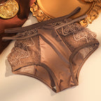 Arenzza men's seamless ice silk lace hollow breathable briefs with a sexy, lightweight, and comfortable design.