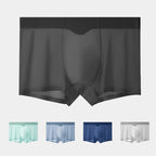 Men's ultra-thin traceless Ice Silk underwear by Arenzza, close-up of sleek, breathable fabric and seamless design for comfort.