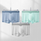 Men's ultra-thin traceless ice silk briefs underwear by Arenzza, shown in a sleek, seamless design for comfort and invisibility.