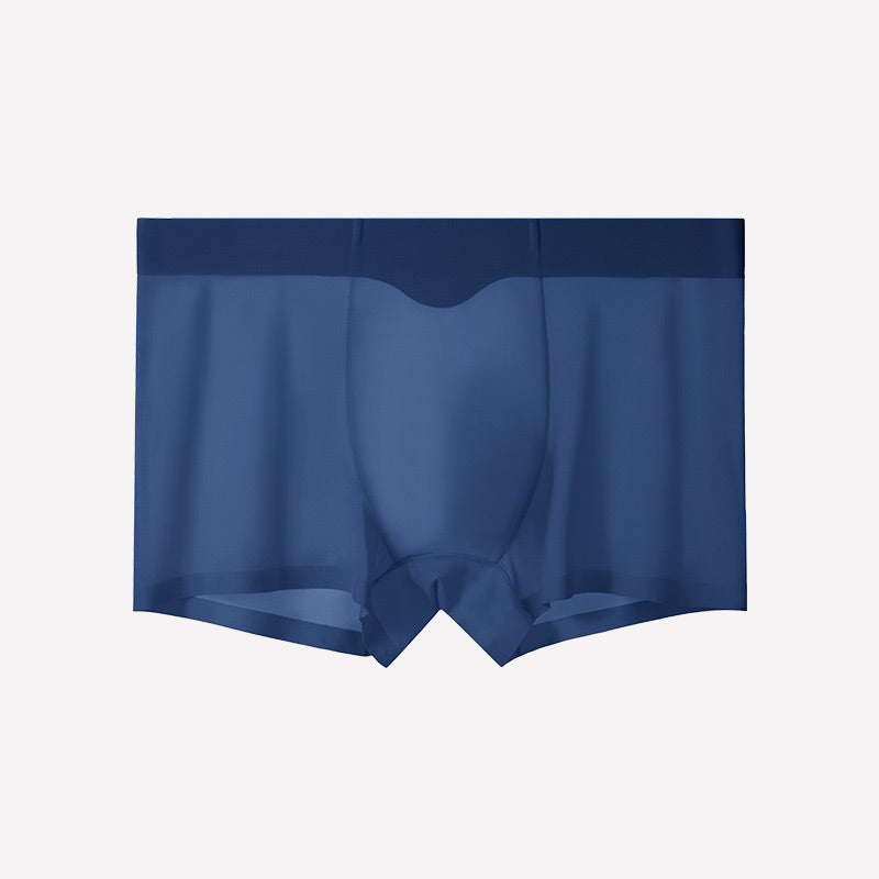 Men's ultra-thin traceless ice silk underwear by Arenzza, shown in a close-up highlighting smooth fabric and comfortable fit.