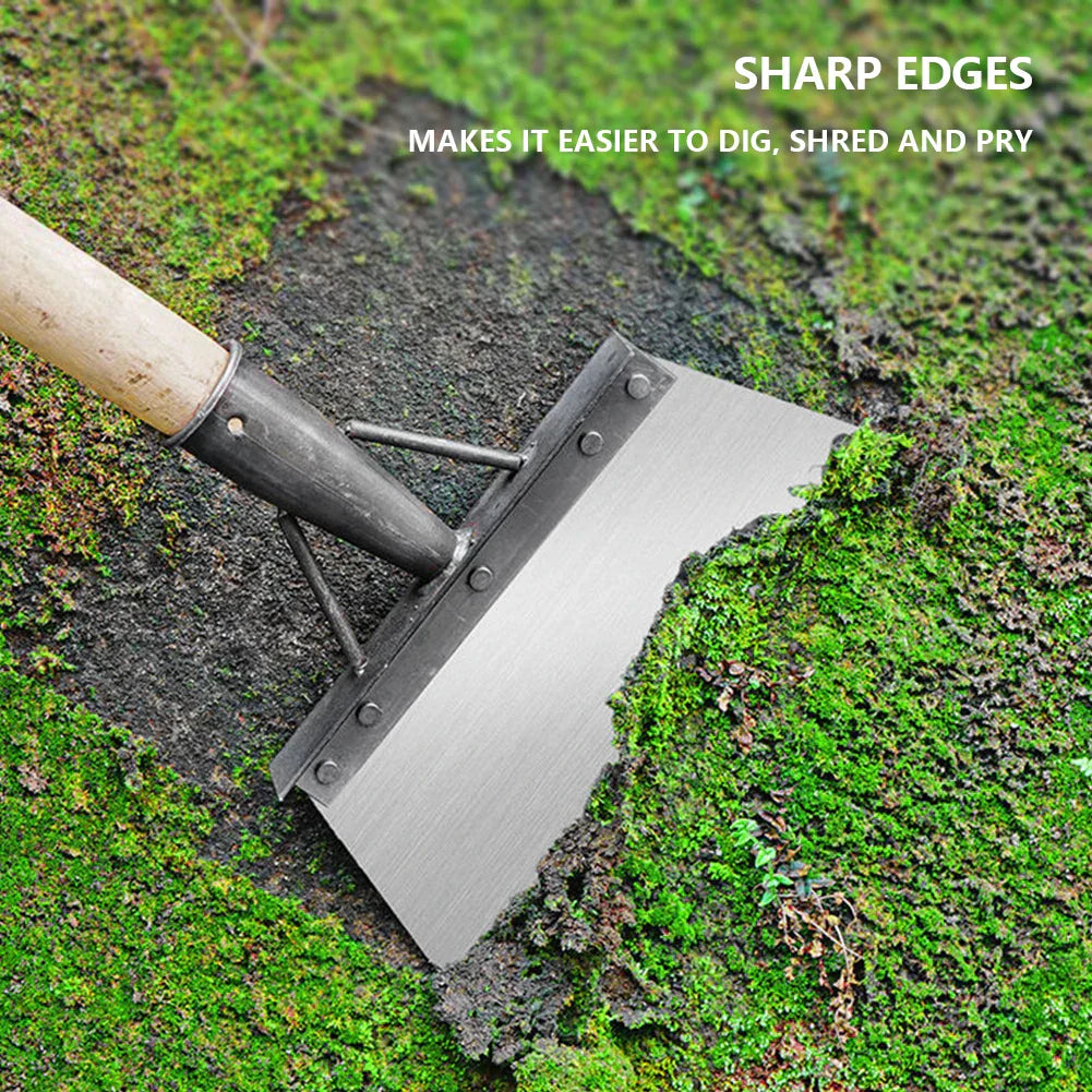 Arenzza multi-function cleaning scraper shovel with metal buttons, designed for effortless weeding and deep cleaning tasks.