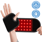 Aarenza TheraWrap™ mutual heating pad shown on a white background, highlighting its soft fabric and adjustable straps for targeted relief.