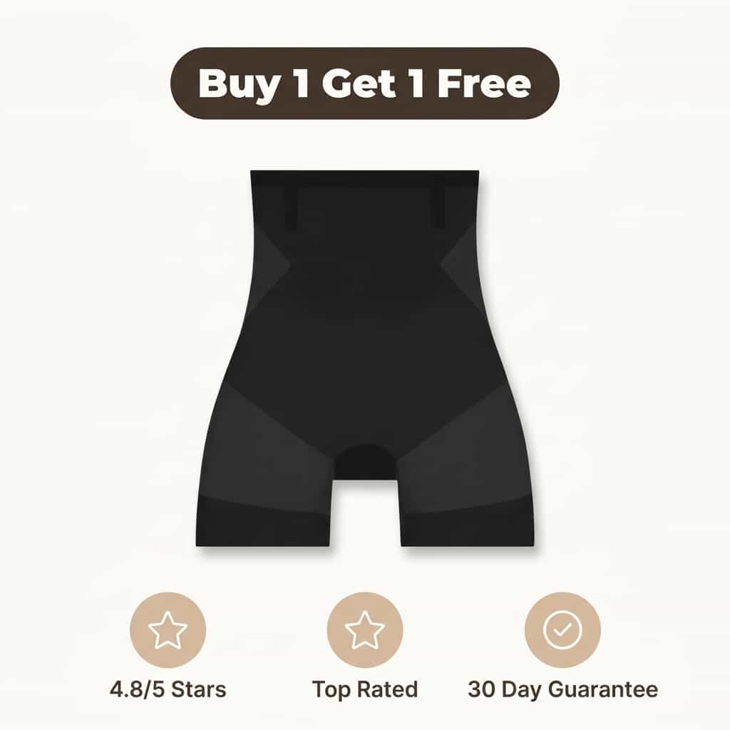 Arenzza ultra-thin shapewear shorts, invisible under clothing, designed to shape and smooth the waist and hips.