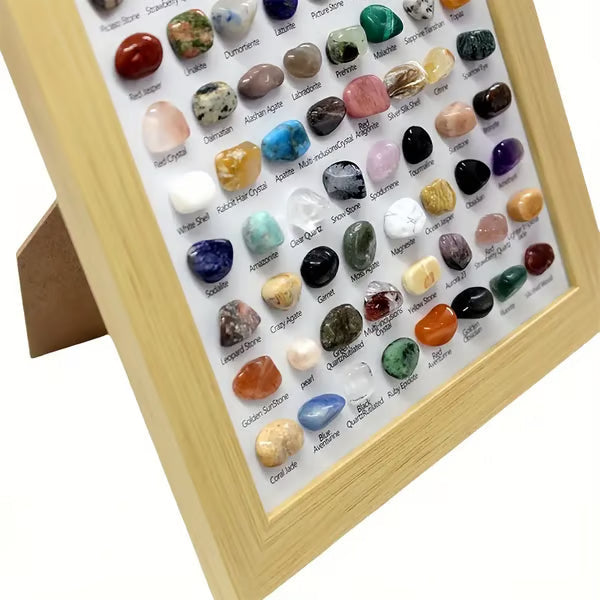 A collection of 80 natural ore gemstone specimens by Arenzza, showcasing diverse colorful mineral samples for gifts or collections.