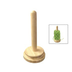 Arenzza wooden yarn holder for spinning and knitting, featuring a rotating magnetic spool for easy crochet and wool ball winding.