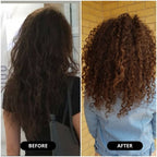 A woman with voluminous Moroccan curls showcasing Arenzza Moroccan Bounce hair product for intense volume and bouncy curls.