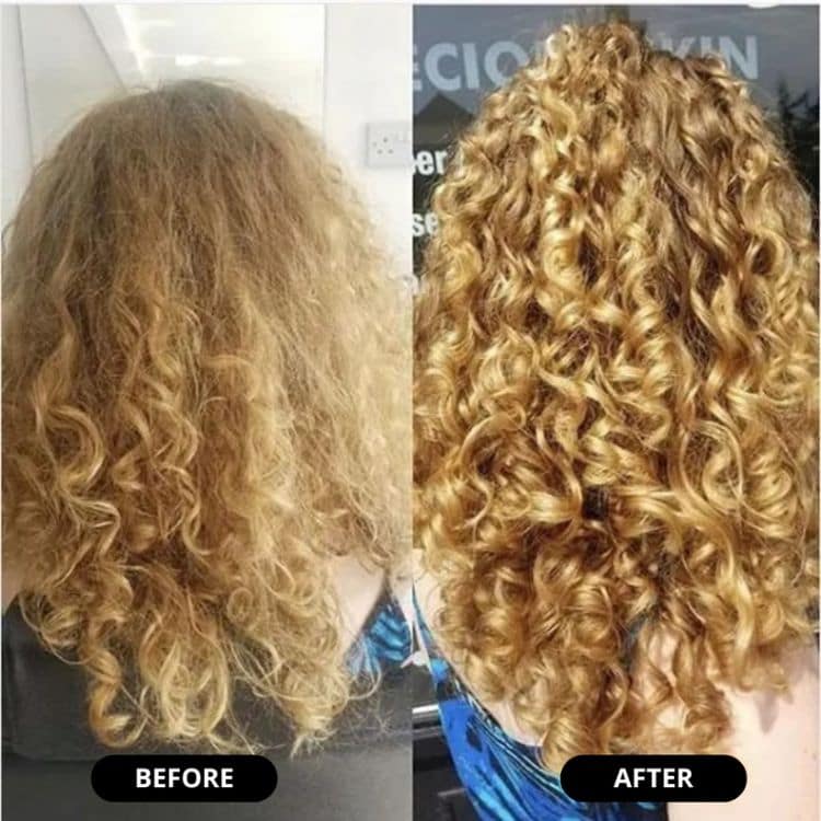 A close-up of Arenzza Moroccan Bounce hair product showing its packaging for enhancing volume and Moroccan curls.