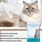 Arenzza pet wash-free wipes gloves for cleaning pets, showing soft gloves with wipe material for easy pet grooming.