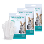 Arenzza pet wash-free wipes gloves in blue, designed for easy cleaning of pets with soft, textured gloves.