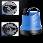 Arenzza bottom suction fish tank water filter pump showing the compact device with suction cups for aquarium filtration.