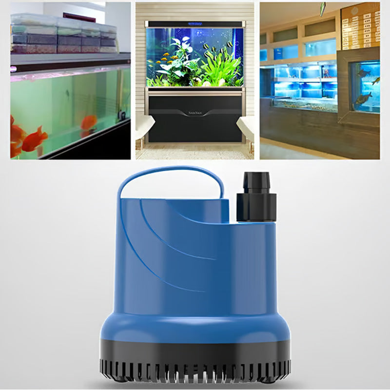 Arenzza bottom suction fish tank water filter pump with adjustable flow and compact design, suitable for freshwater or saltwater aquariums.