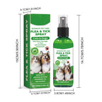 Arenzza Natural Flea and Tick Spray for dogs and cats in a spray bottle, with fresh botanical ingredients for pet protection.