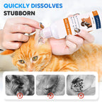 Arenzza ear cleaner for dogs and cats, showing a pet grooming tool with a flexible tip and cleaning solution in a pet supplies setting.